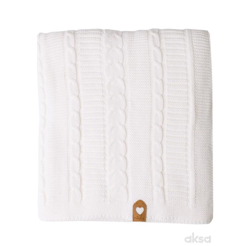Minky prekrivač 80x110, beli