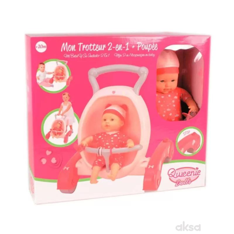 Beba Joli lutka 30cm i hodalica/kolica 2 u 1