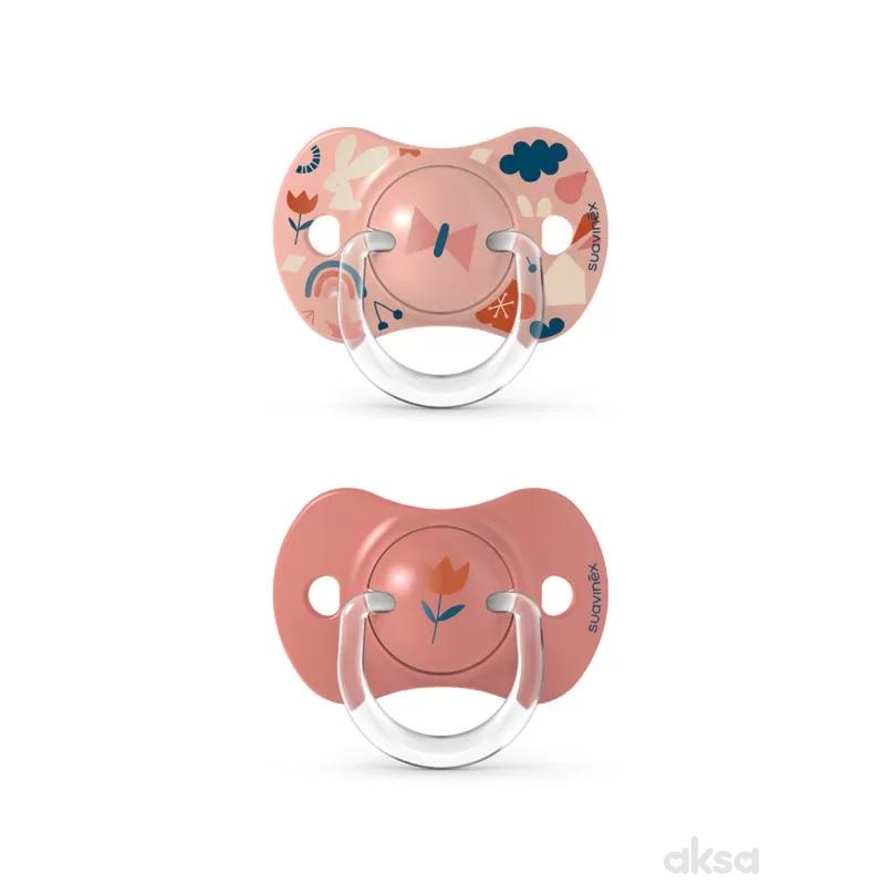 Suavinex varalica fiz. s, 2 kom, roze, 6-18m
