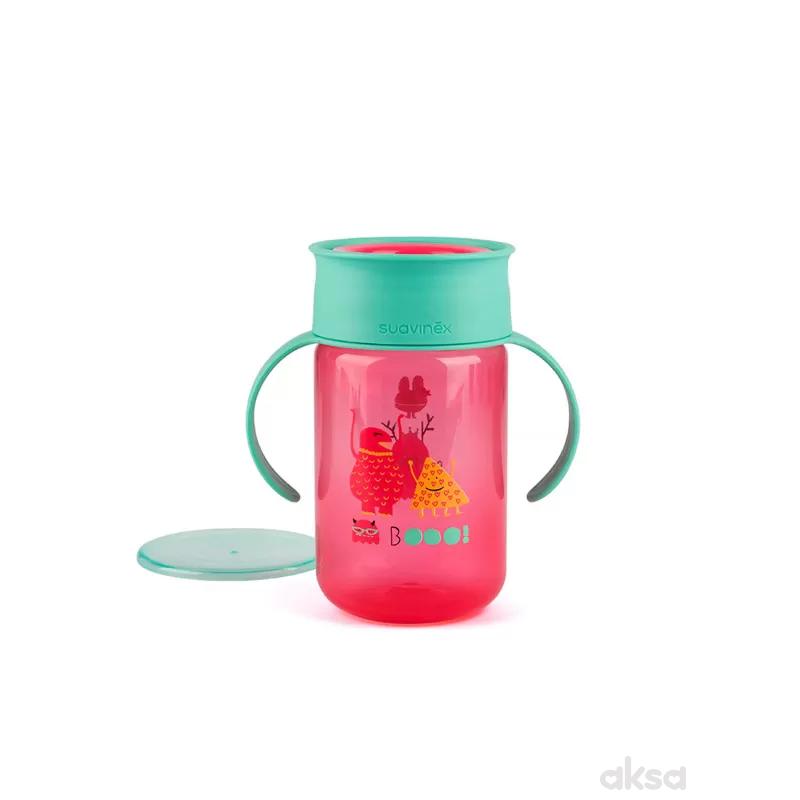 Suavinex šolja sa diskom 340 ml, roze, 2m+