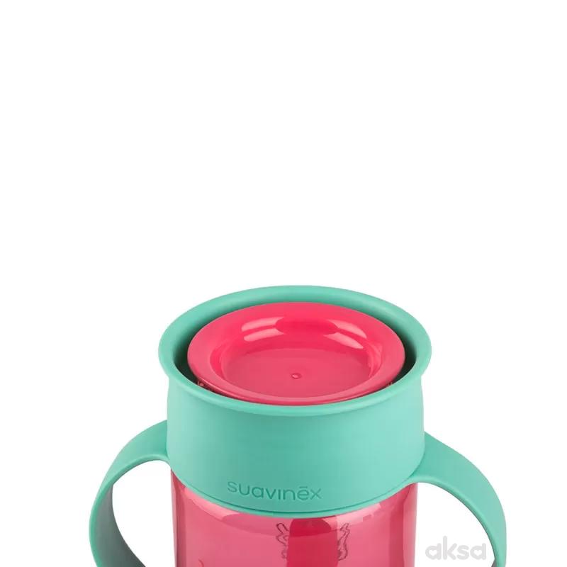 Suavinex šolja sa diskom 340 ml, roze, 2m+