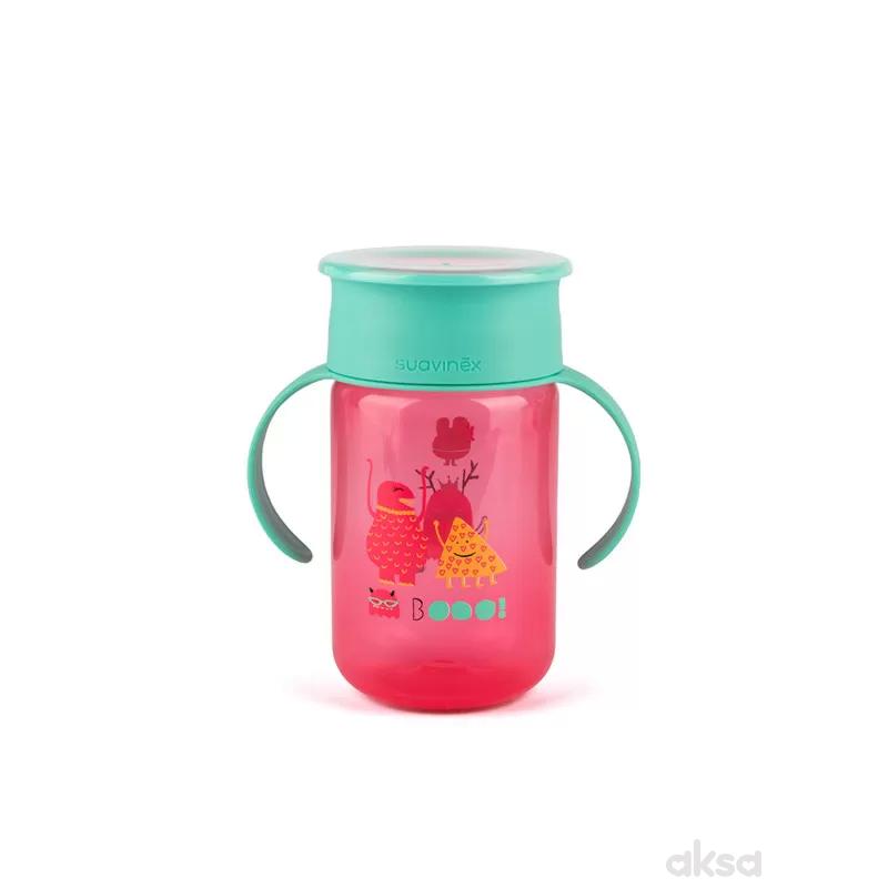 Suavinex šolja sa diskom 340 ml, roze, 2m+