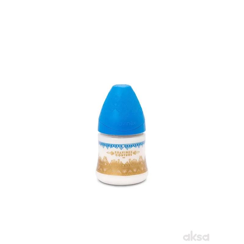 Suavinex flašica s protok 150ml, tamno plava, 0m+
