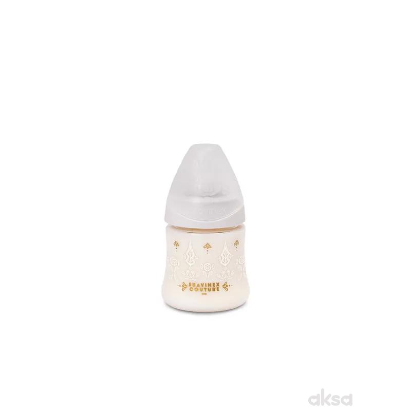 Suavinex flašica s protok 150ml, bela, 0m+