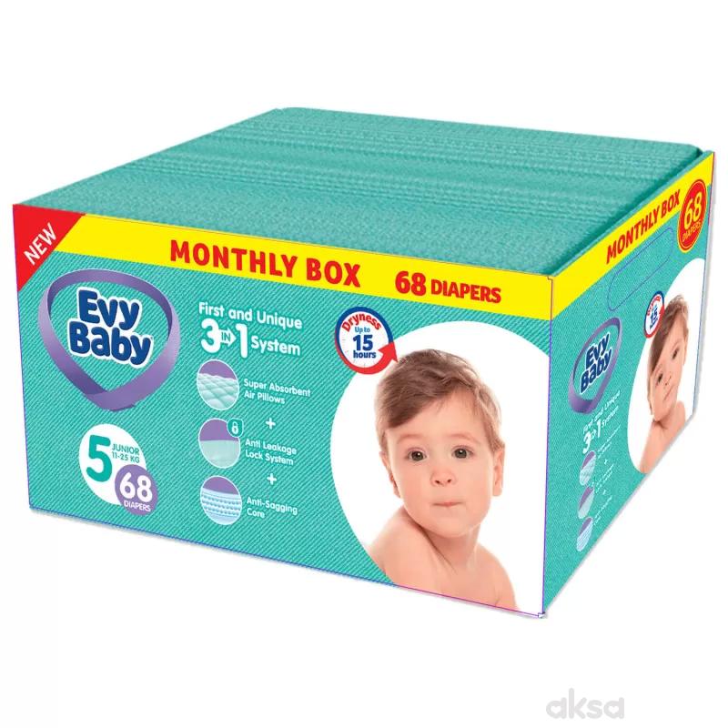 Evy baby pelene Box 5 junior 11-25kg - 68 kom 3u1 