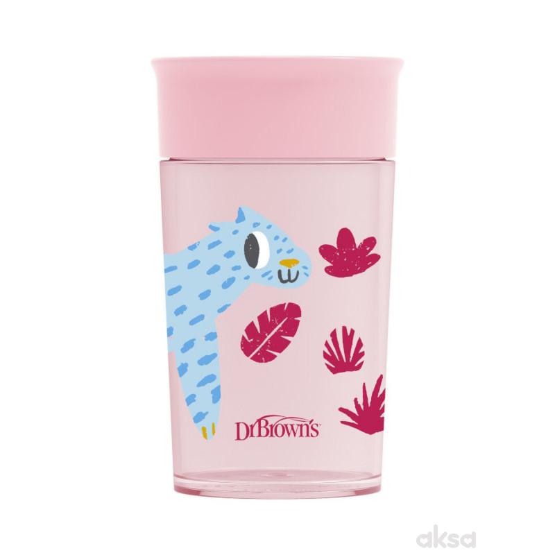 Dr. Browns šolja 360 stepeni 300ml roze
