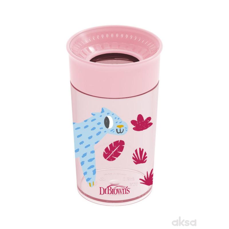 Dr. Browns šolja 360 stepeni 300ml roze