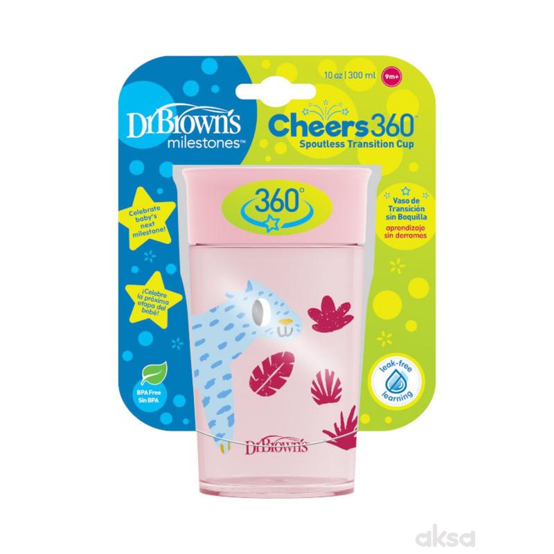 Dr. Browns šolja 360 stepeni 300ml roze