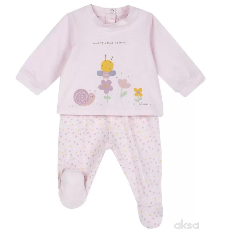 Chicco komplet 2/1 (majica dr,pantalone),devojčice