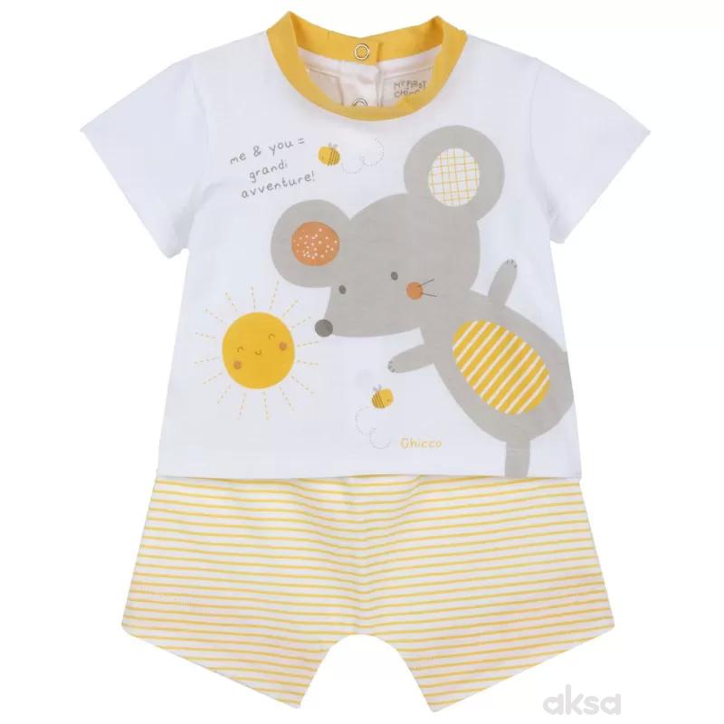 Chicco komplet 2/1 (majica kr, šorts), unisex