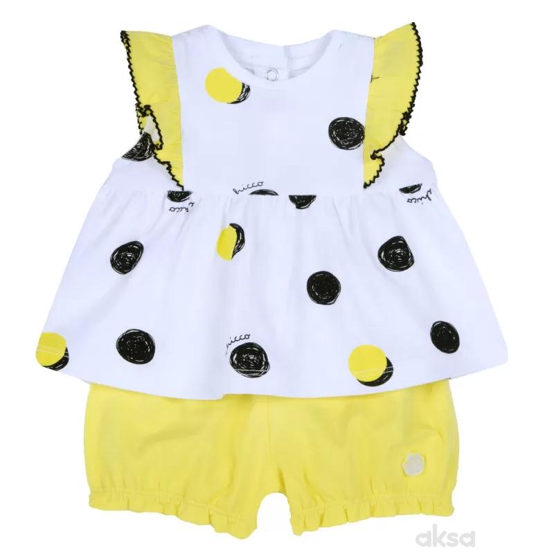 Chicco komplet 2/1 (majica kr, šorts), devojčice