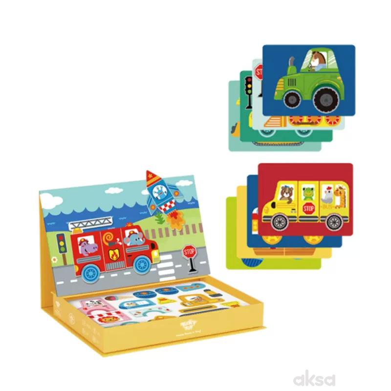 Tooky toy magnetna kutija sa oblicima - saobraćaj
