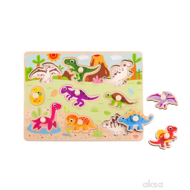 Tooky toy drvena umetaljka - dinosaurusi