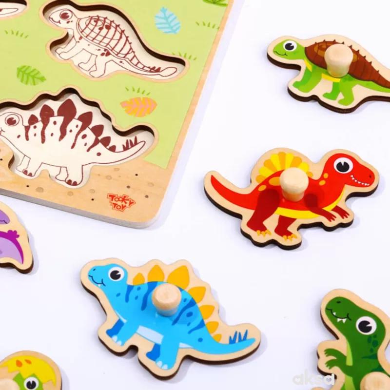 Tooky toy drvena umetaljka - dinosaurusi