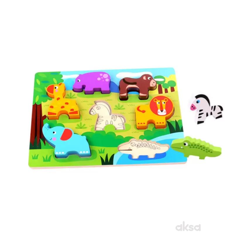 Tooky toy drvena puzzla umetaljka-divlje životinje