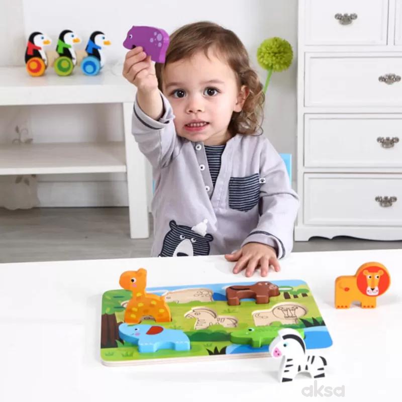 Tooky toy drvena puzzla umetaljka-divlje životinje