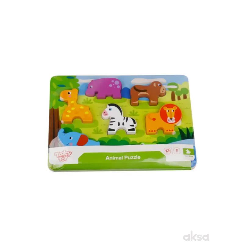 Tooky toy drvena puzzla umetaljka-divlje životinje