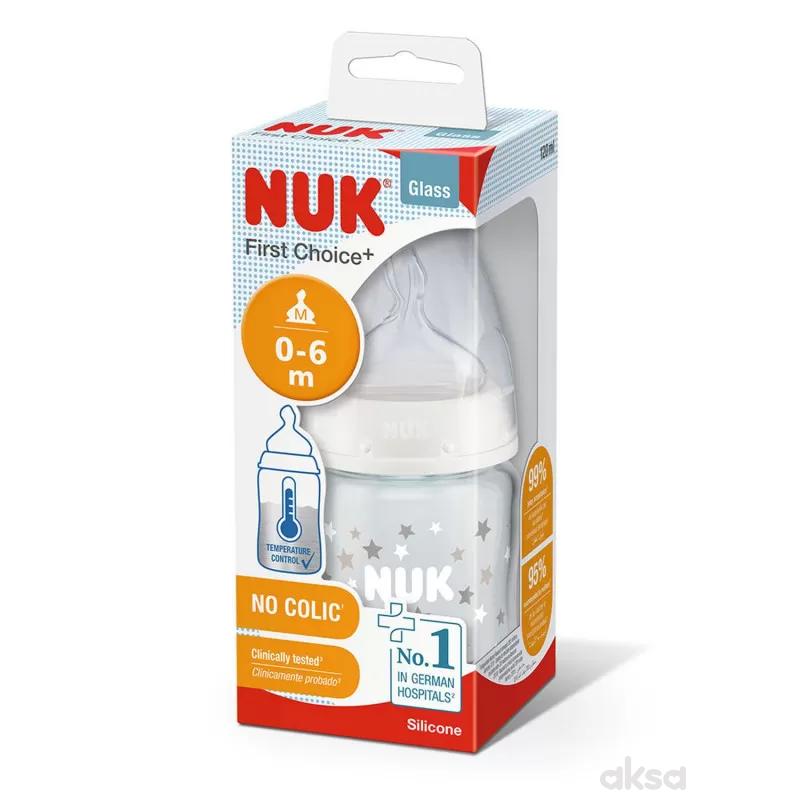 Nuk FC staklena flašica sa termo indi, 120ml, 0-6M