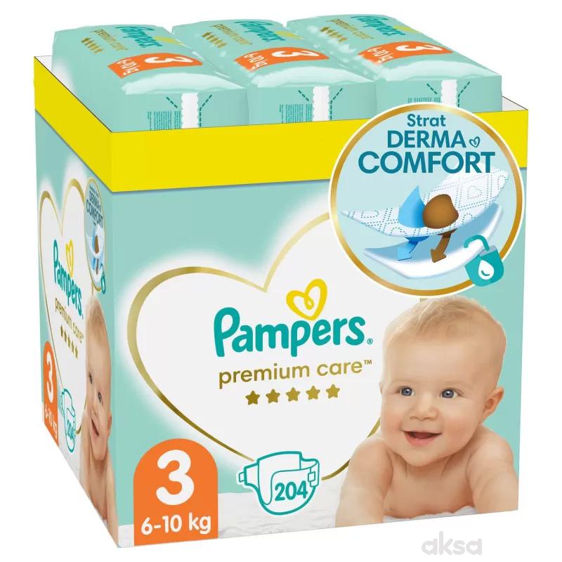 Pampers pelene premium S3 6-10kg 204kom