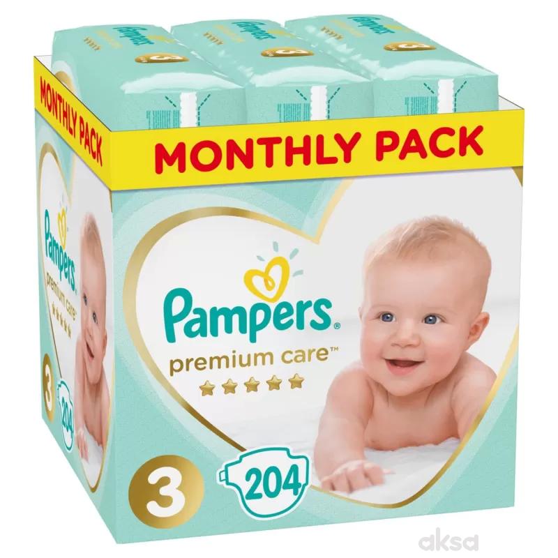 Pampers pelene premium S3 5-9kg 204kom