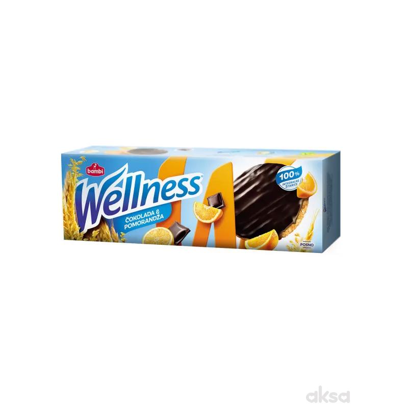 Wellness integ keks narandža preliv čokolada, 205g 