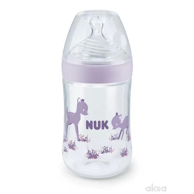 Nuk flašica nature sense sa tem. Indik, 260ml