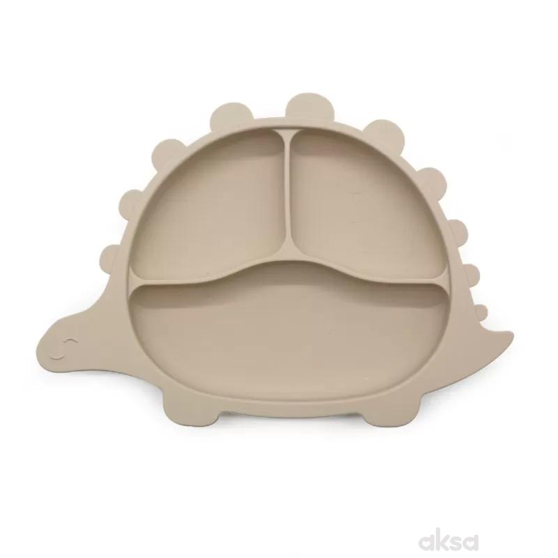 Voli Baby vakum silikonski tanjir Stegosaurus