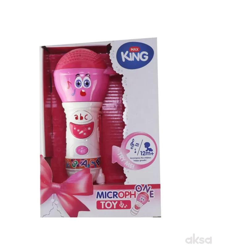 GD igračka mikrofon sa muzikom, roze 