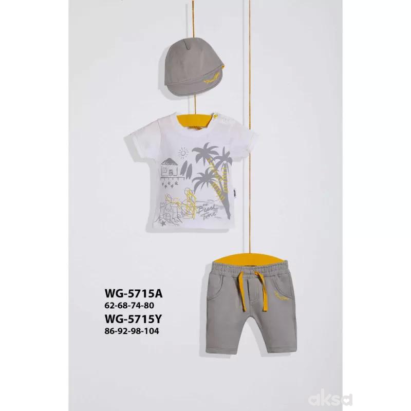 WOGI komplet 3/1 (majica, šorts, bandana), dečaci