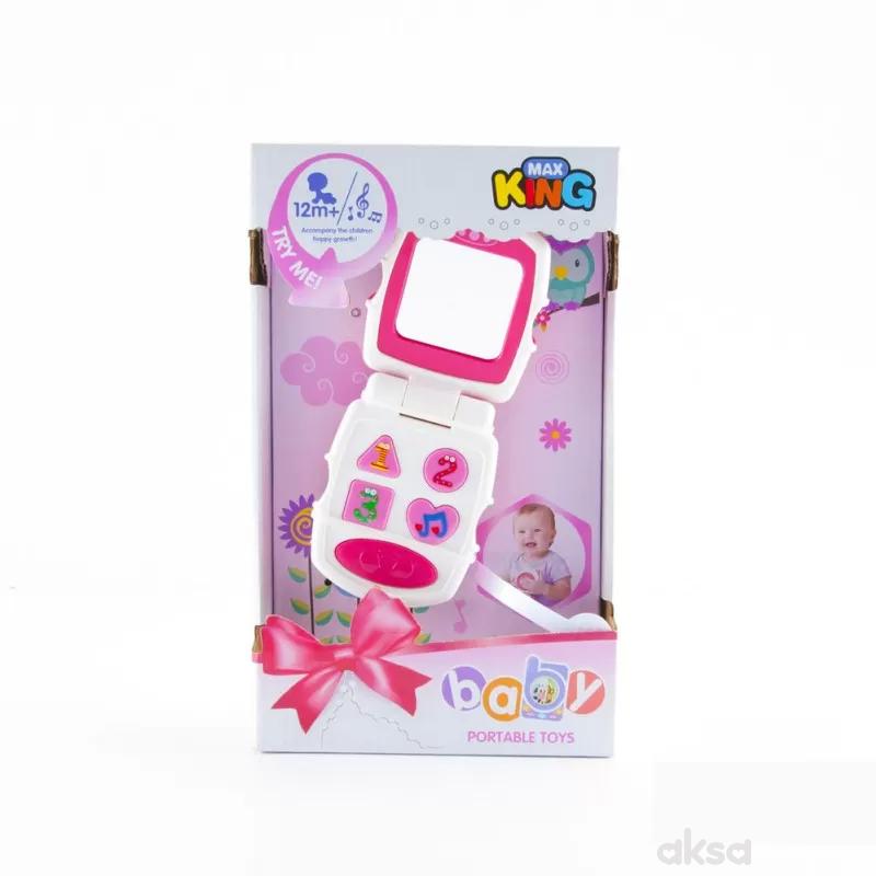 GD igračka bebi telefon, roze
