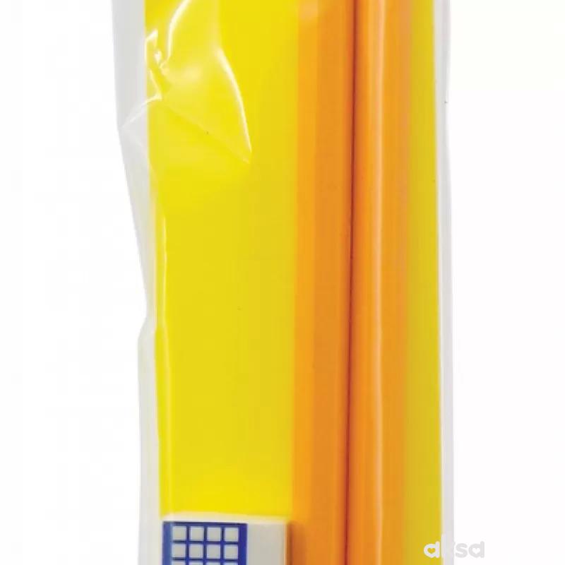 Set graf. olovka +gumica+rezač metalni optimum