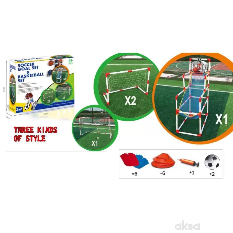Merx igračka <br />
3u1 fudbal i basketball set 