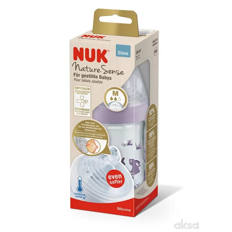 Nuk NS staklena flašica sa term ind 240ml, M