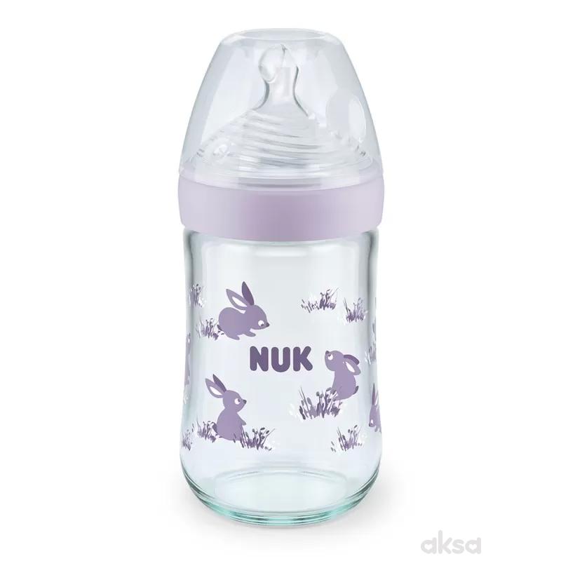 Nuk NS staklena flašica sa term ind 240ml, M