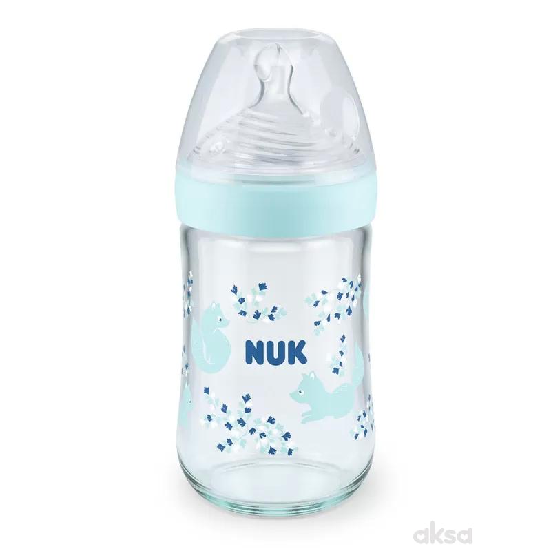 Nuk NS staklena flašica sa term ind 240ml, M