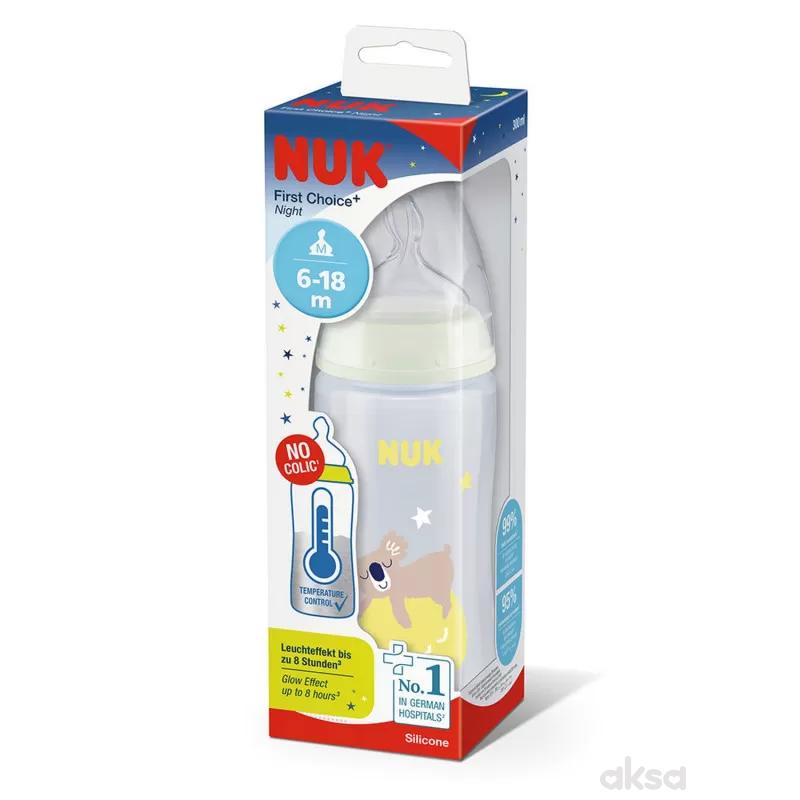 Nuk flašica FC term.ind Svetleći efekat 300ml 6-18