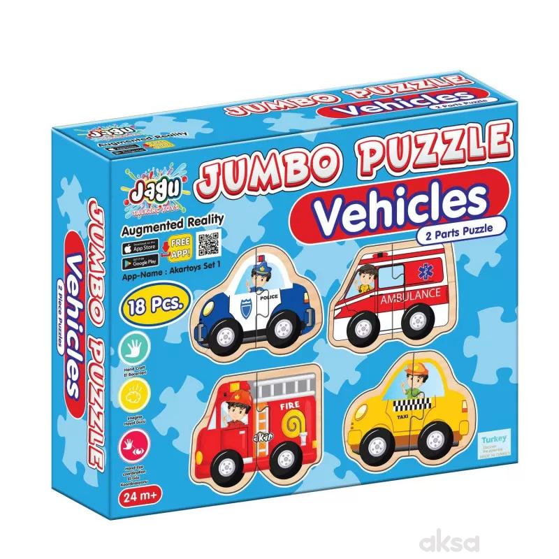Jumbo puzzle 18el. - vozila 