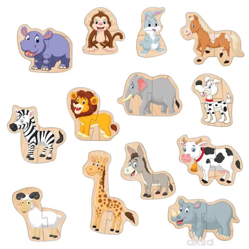 Maxi puzzle 26el. - životinje sa aplikacijom
