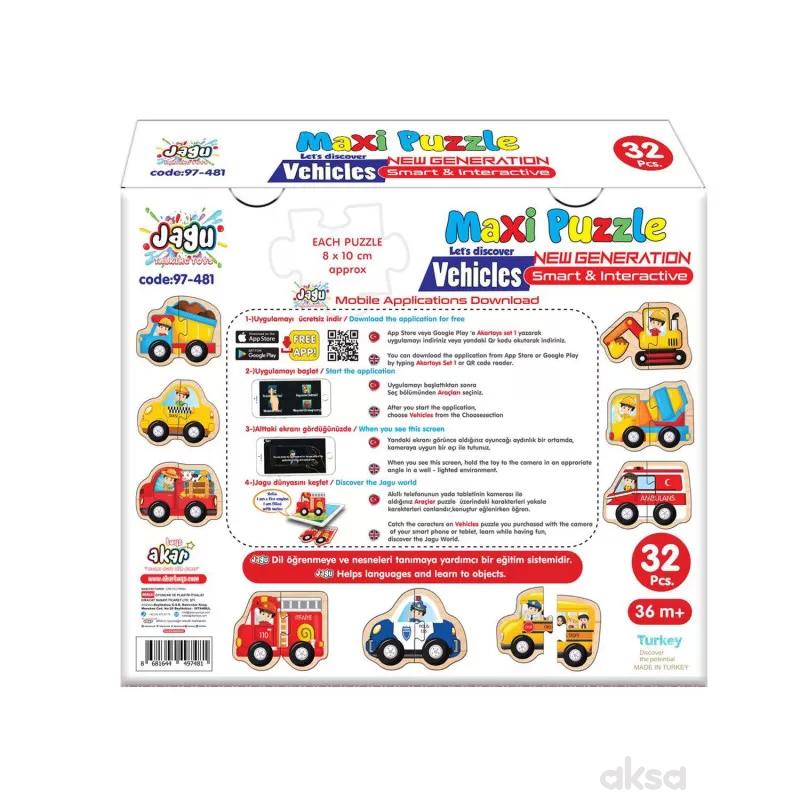 Maxi puzzle 32el. - vozila sa aplikacijom