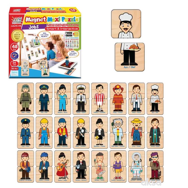 Magnetne puzzle 48el.- zanimanja ljudi