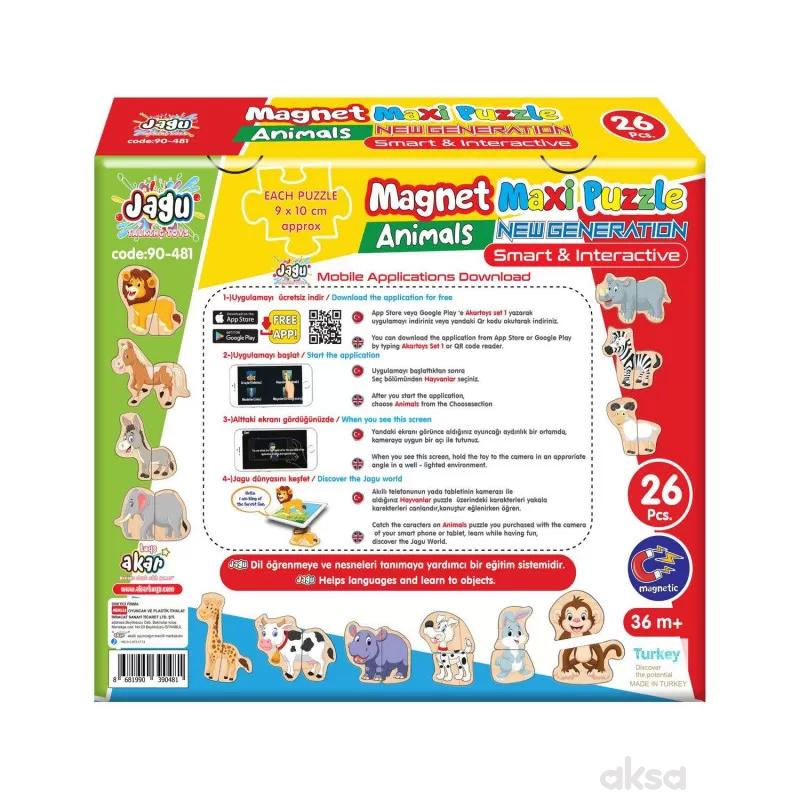 Magnetne puzzle 26el.- životinje
