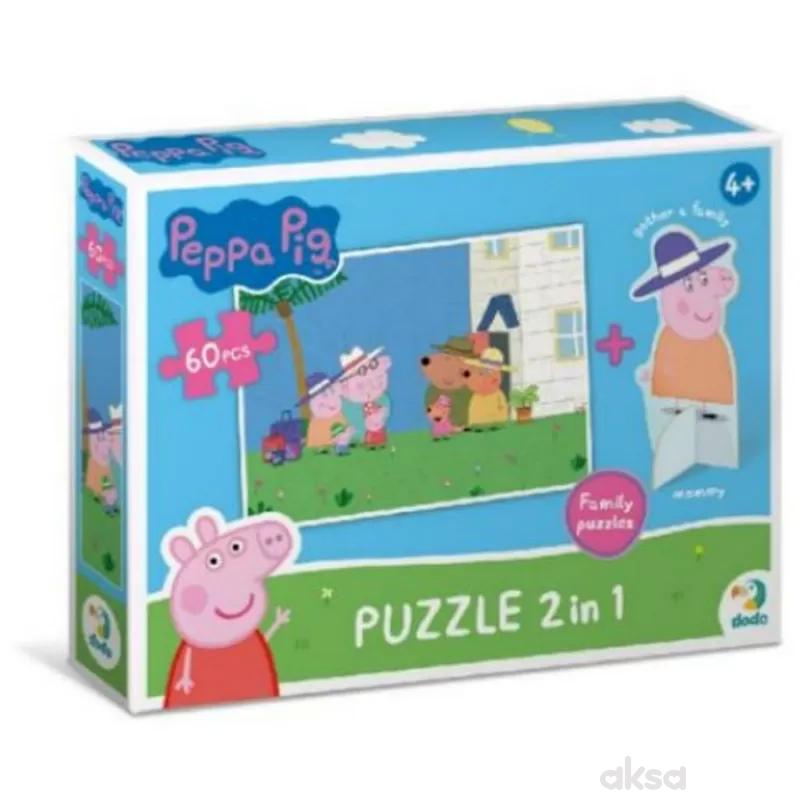 Dodo puzzle Peppa prase sa figurom, dan u prirodi 