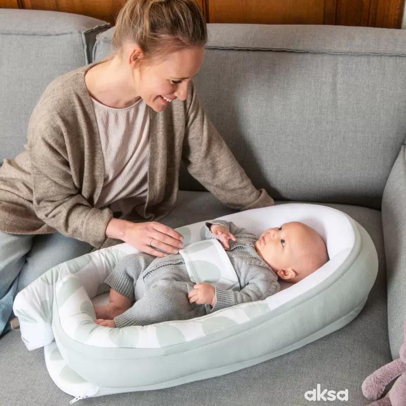 Doomoo gnezdo za bebe Leaves Aqua Green