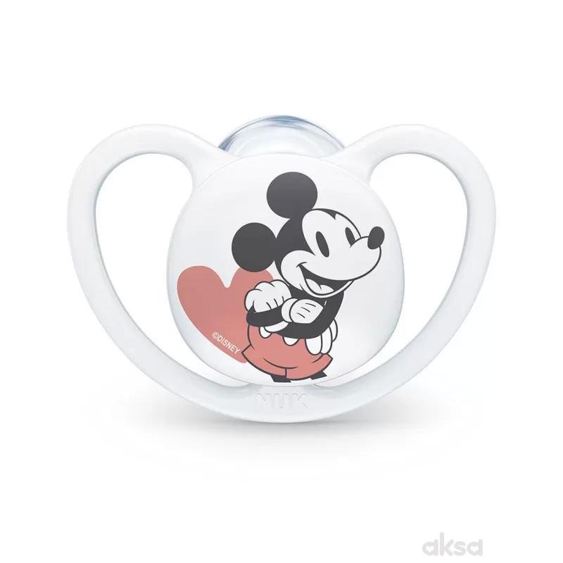 Nuk varalica Mickey space box, silikon, vel 1