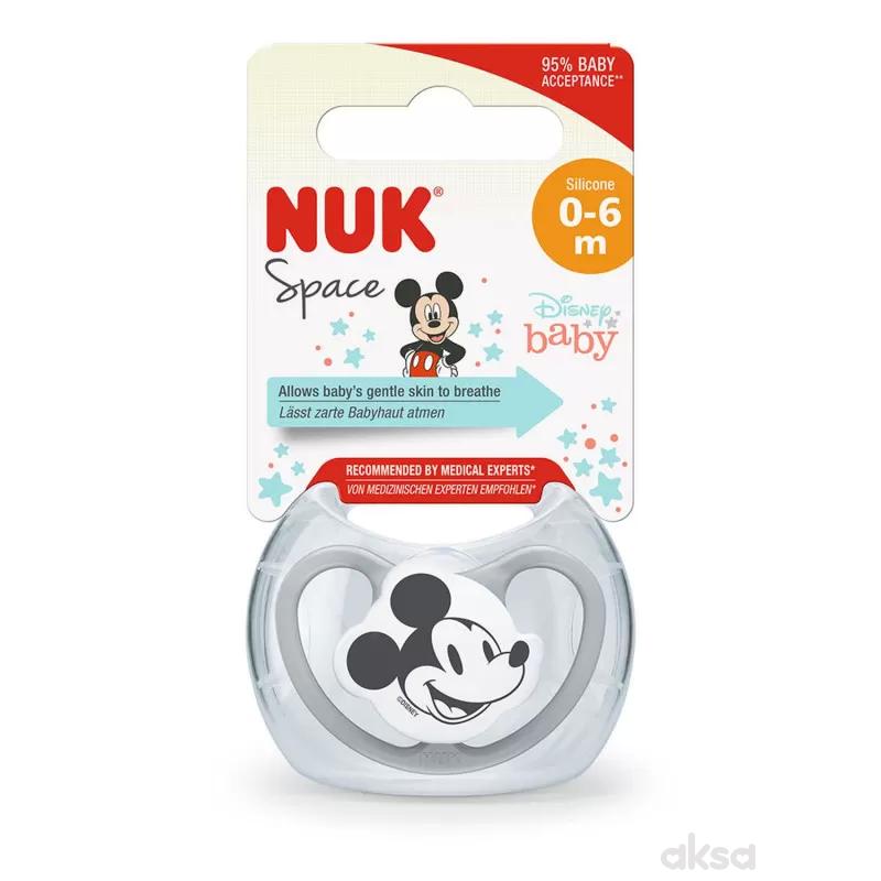 Nuk varalica Mickey space box, silikon, vel 1