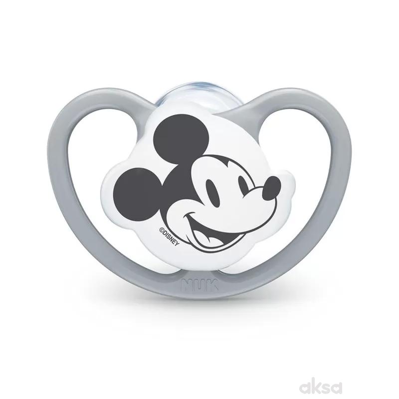 Nuk varalica Mickey space box, silikon, vel 1