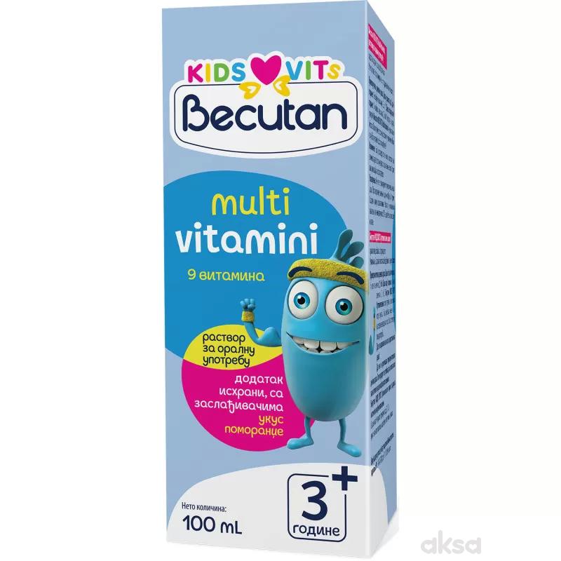 Becutan Kids Vits multivitamin, eliksir 100ml 