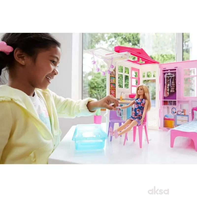 Barbie close&go sklopiva kuća za igru sa Barbikom