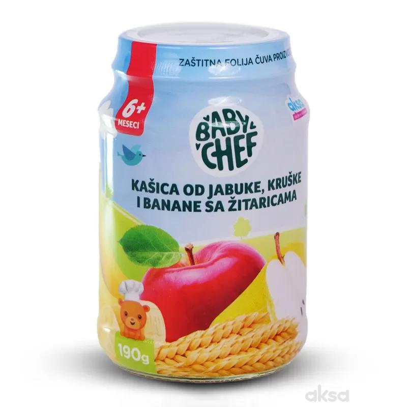 Baby Chef kašica jab,kruš i ban sa žitar 190g