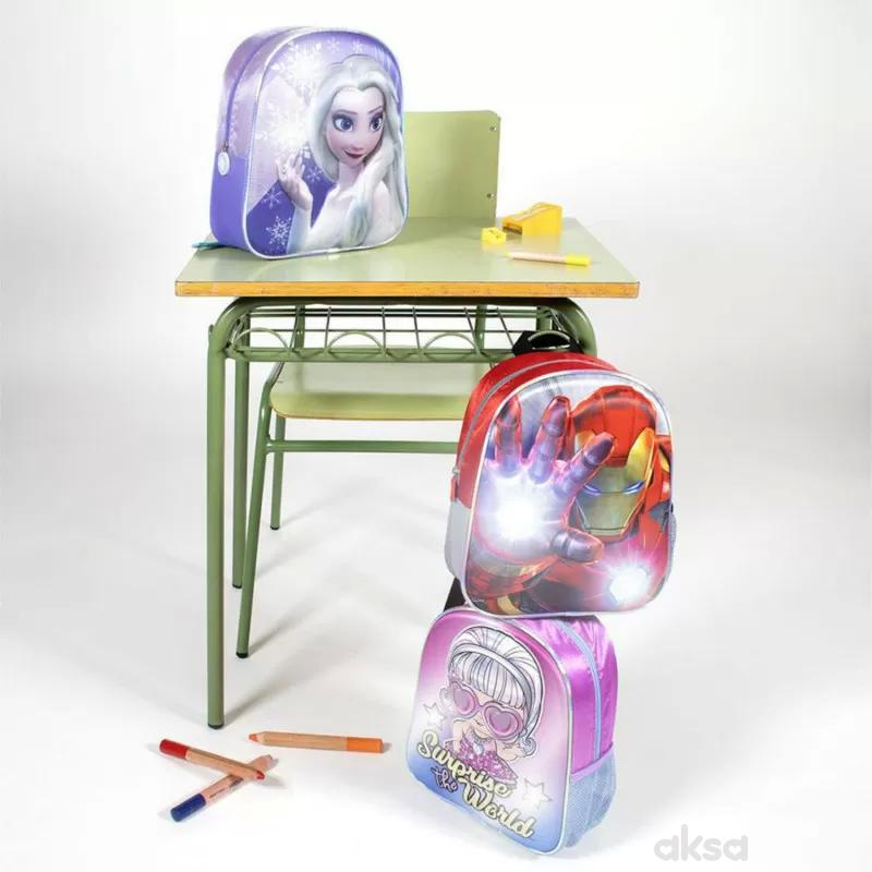 HMX Lol 3D predškolski ranac za decu svetleći